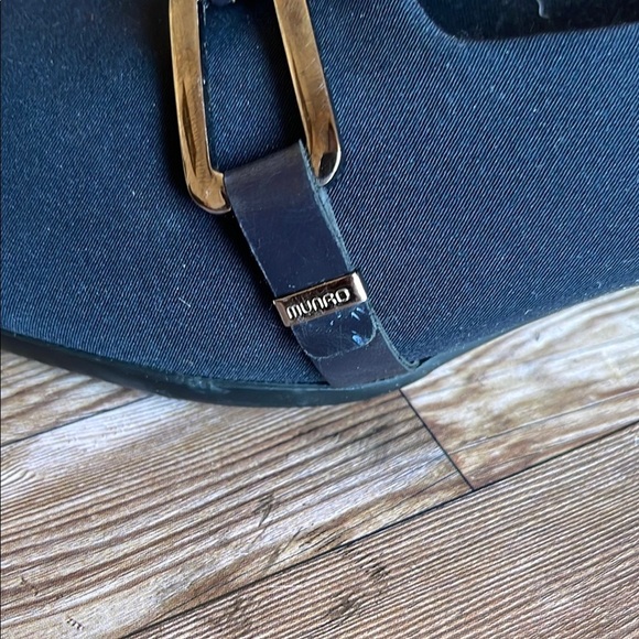 Munro Black Heels with Gold Buckle - Picture 3 of 8